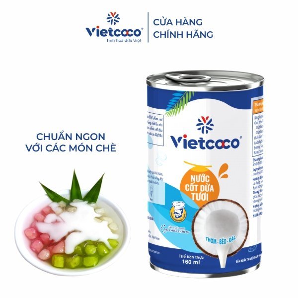NƯỚC CỐT DỪA TƯƠI LON 160ML - MÓN NGỌT